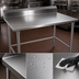 Thumbnail image #3 for John Boos Stallion 72 x 24 Inch 16-Gauge 300 Series Stainless Steel Work Table with 5-Inch Backsplash