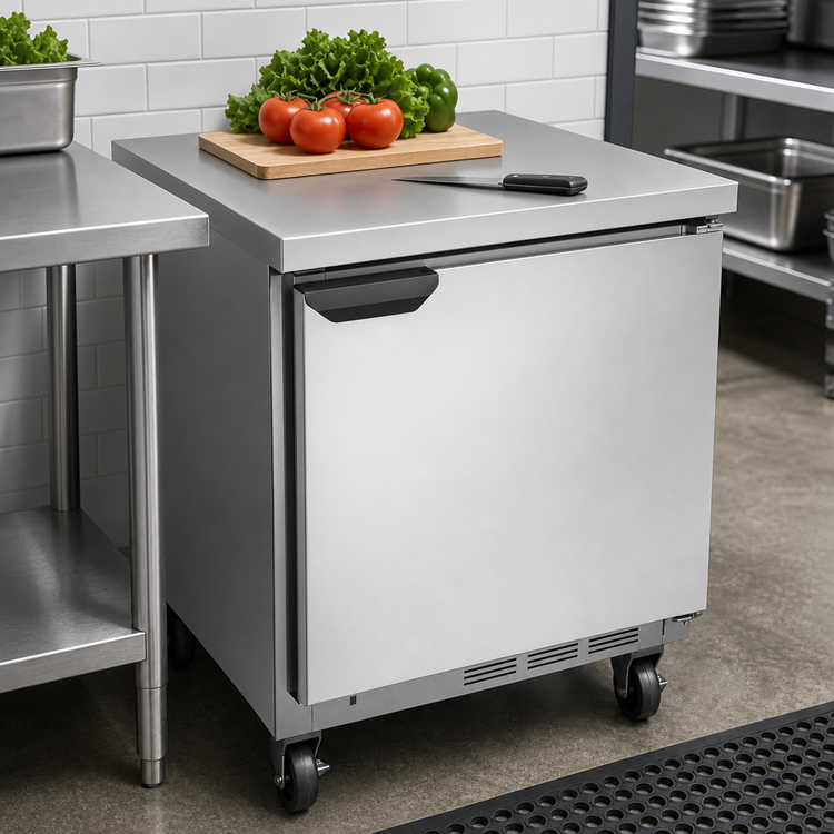 Product image #3 for Beverage-Air 24-Inch One-Section Worktop Freezer with Flat Top and Solid Door