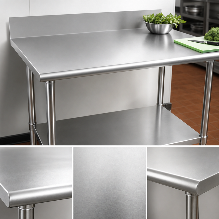Product image #3 for Eagle Group BlendPort KL Series 48" x 30" Stainless Steel Work Table with 4-1/2" Backsplash and Undershelf