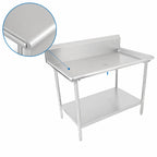 Thumbnail image #3 for John Boos DST6R10-3049SSW-X Stainless Steel Sorting Table, 48-7/8"W x 30-3/8"D, 16-Gauge Top, 10" Backsplash, Undershelf
