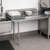 Thumbnail image #3 for Eagle Group Straight Clean Dishtable, 30 x 30 Inches, Right-to-Left Operation, 304 Stainless Steel Top
