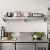 Thumbnail image #3 for Omcan USA 72-Inch x 16-Inch Wall-Mounted 18-Gauge 430 Stainless Steel Shelf with 1-1/2-Inch Rear Up-Turn