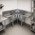 Thumbnail image #3 for BK Resources Three-Compartment Corner Sink with Dual 24-Inch Drainboards