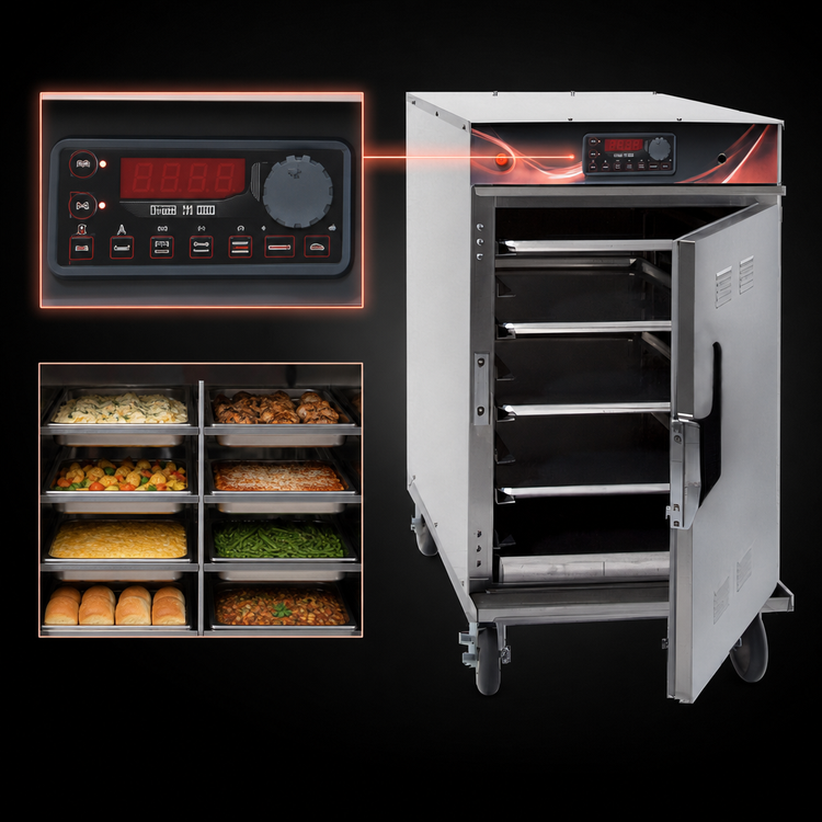 Product image #3 for Cres Cor Mobile Stacked Radiant Cook-and-Hold Cabinet Oven with Deluxe LED Controls