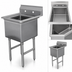Thumbnail image #3 for Advance Tabco 1-Compartment Fabricated Stainless Steel Commercial Sink with 36 x 24 x 14 Inch Bowl, No Drainboards