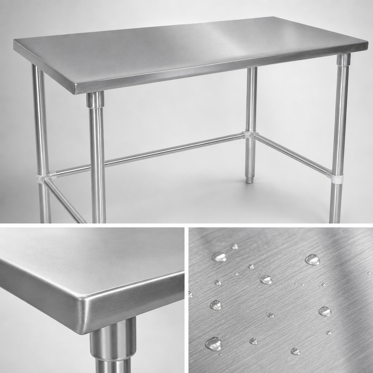Product image #3 for John Boos Stallion 72-Inch x 36-Inch Stainless Steel Top Work Table with Stallion Edge