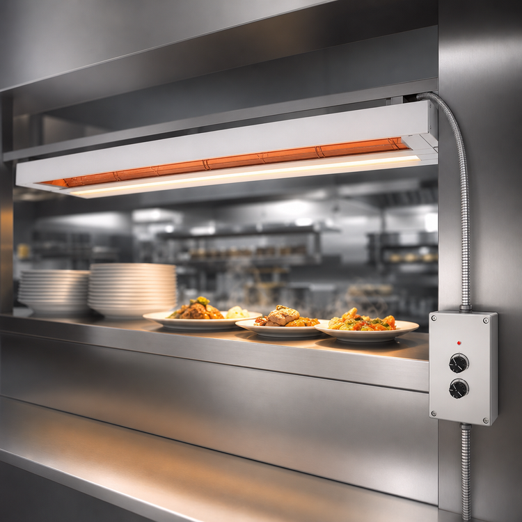 Product image #3 for Nemco 36-Inch Single Remote-Controlled Infrared Strip Heater with Lights, 208V