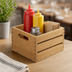 Thumbnail image #3 for American Metalcraft Rectangular Bamboo 1-Section Condiment Caddy