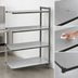 Thumbnail image #3 for Cambro Camshelving Basics Plus 4-Tier Solid Polymer Add-On Shelving Unit, 24 x 36 x 64 Inches, Brushed Graphite
