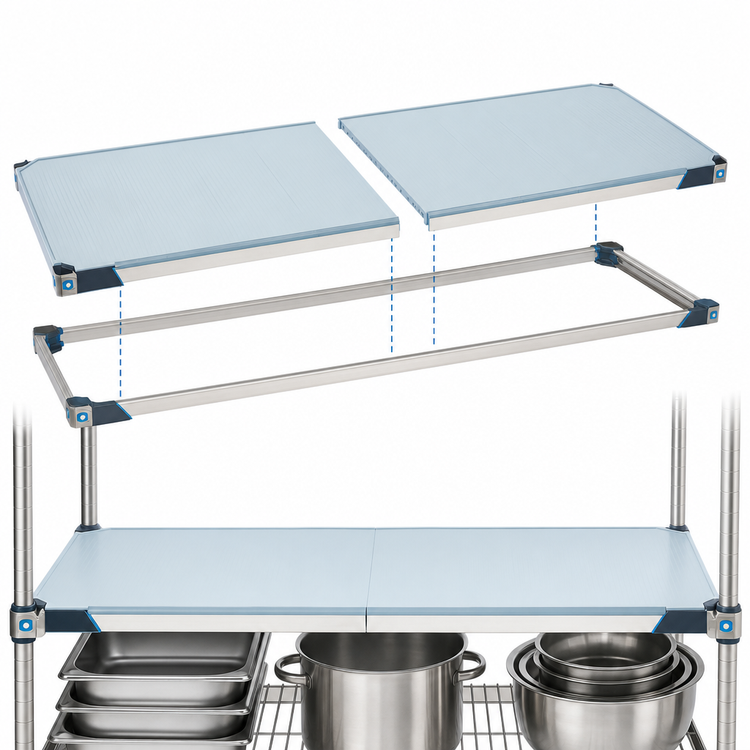 Product image #3 for MetroMax i 72 Inch W x 24 Inch D Solid Polymer Shelf with Microban and 304 Stainless Corners