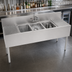 Thumbnail image #4 for Top Shelf TS Series 60-Inch 3-Compartment Stainless Steel Underbar Sink Unit with Left and Right Drainboards