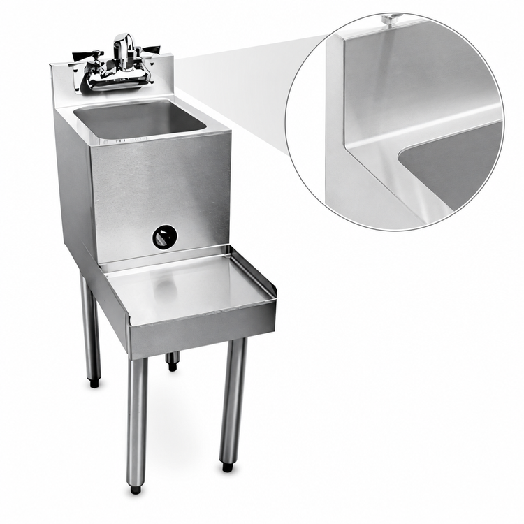Product image #3 for CHOICE Freestanding Underbar Blender Station with Sink and Backsplash, 14-Inch x 29-Inch
