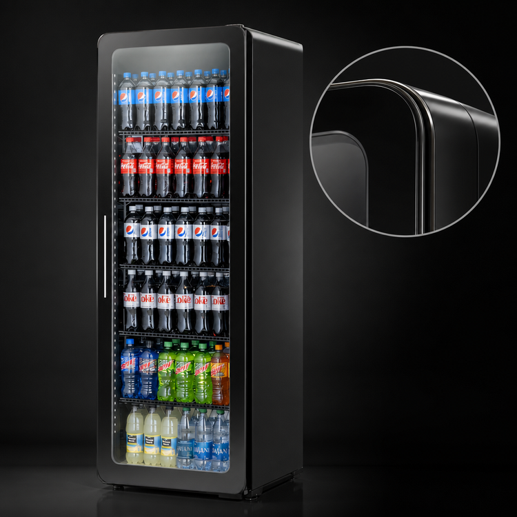 Product image #3 for True 1-Section Curved-Edge Glass Door Refrigerated Merchandiser with 5 Shelves