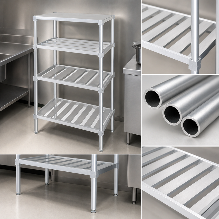 Product image #3 for Channel 36 x 24 Inch Tubular Adjustable Aluminum Shelf