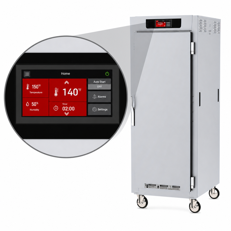 Product image #3 for Metro C5 8 Series Full-Height Mobile Pass-Thru Heated Holding Cabinet with Combination Doors and Lip-Load Slides