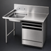 Thumbnail image #3 for Advance Tabco Special Value Series 72-Inch x 30-Inch Undercounter Dish Table with Left Sink Bowl