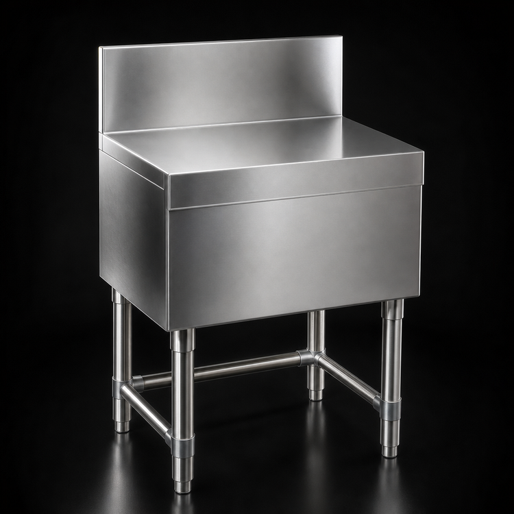Product image #3 for Eagle Group Spec-Bar 60 Inch x 24 Inch Stainless Steel Sink Filler Board