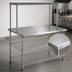 Thumbnail image #3 for Eagle Group AdjusTable 60 Inch x 30 Inch One-Tier Stainless Steel Work Table System with Overshelf and Undershelves