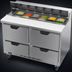 Thumbnail image #4 for Beverage-Air 48-Inch Two-Section Sandwich Top Refrigerated Counter with 12-Pan Top and 4 Drawers