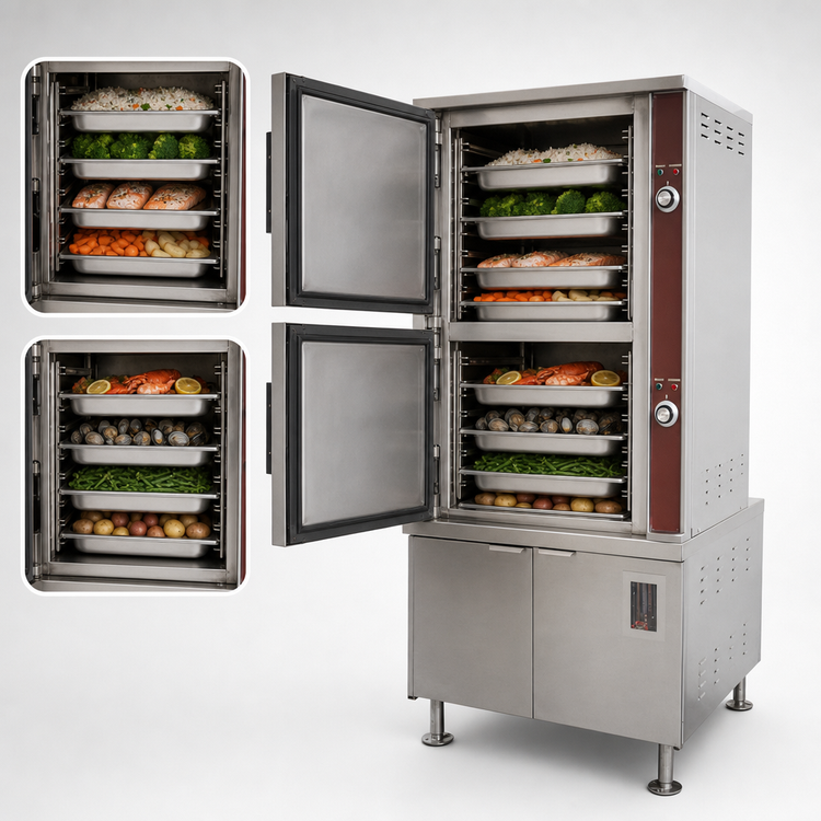 Product image #3 for Southbend Steam GCX-24-SB 2-Compartment Gas Convection Steamer with 36-Inch Cabinet Base