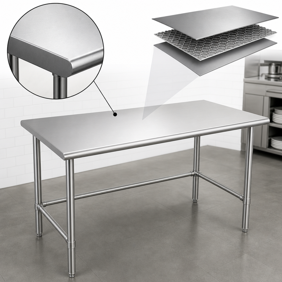 18-Gauge Reinforced Stainless Steel Top