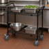 Thumbnail image #3 for Quantum Black Epoxy Wire Utility Cart with 2 Shelves, U-Handles, and 5-Inch Swivel Casters