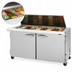 Thumbnail image #3 for Turbo Air PRO Series 60-Inch Two-Section Mega Top Sandwich/Salad Prep Table with Flat Lid and 24-Pan Opening