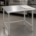 Thumbnail image #3 for Deluxe Series 48 Inch x 24 Inch Flat Top Stainless Steel Work Table with Open Tubular Base