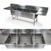 Thumbnail image #3 for John Boos Pro-Bowl 3-Compartment Sink with Dual 30-Inch Drainboards, 123-1/4-Inch Wide