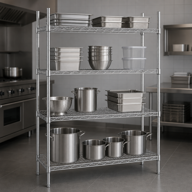 Product image #3 for Advance Tabco Special Value Heavy-Duty Chrome-Plated Wire Shelf, 54 x 21 Inches