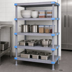 Thumbnail image #3 for Quantum QP215450SS-4 All-Polymer Shelving Unit, 54 x 21 x 50 Inches, 4 Solid Shelves, 2,000 lb. Capacity, Gray