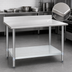 Thumbnail image #3 for Eagle Spec-Master 84-Inch Stainless Steel Work Table with 4-1/2-Inch Backsplash and Galvanized Undershelf