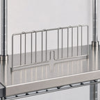 Thumbnail image #3 for Metro Super Erecta DD18FS Stainless Steel Shelf Divider, 8-Inch x 18-Inch, Spring-Clip Attachment Case of 6