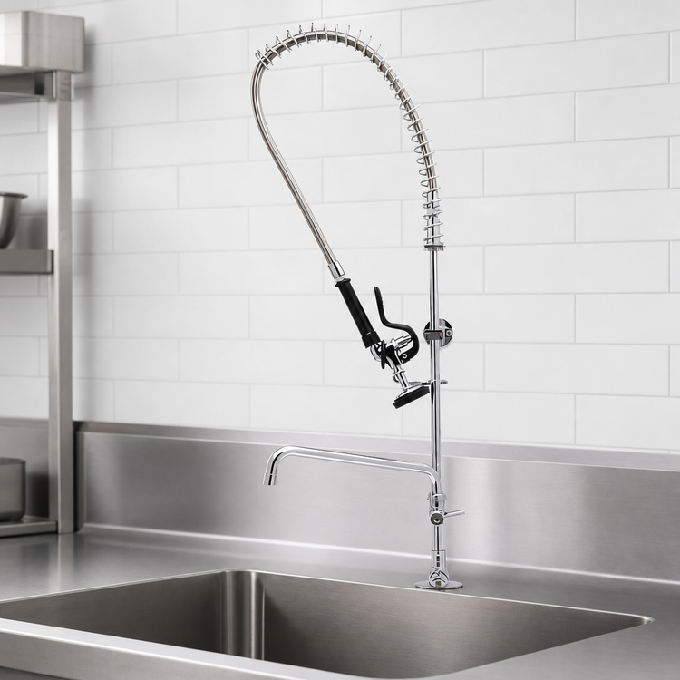 Product image #3 for Equip Single-Hole Deck-Mount Pre-Rinse Add-On Faucet with 10 1/8 Inch Swing Nozzle