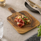 Thumbnail image #3 for American Metalcraft Naturals OWM10 Square Melamine Serving Peel with Handle, Olive Wood Pattern, 10 x 9 Inches Case of 24
