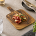 Thumbnail image #3 for American Metalcraft Naturals Square Melamine Serving Peel Board with Handle, Olive Wood Pattern