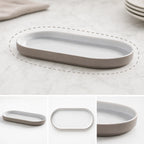 Thumbnail image #3 for American Metalcraft UPLR10MO Oval Melamine Platter, 10-1/2 x 5-1/4 Inch, Mocha Case of 12
