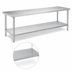 Thumbnail image #3 for Klinger's Trading SSGUD3096 Stainless Steel Undershelf for 96"W x 30"D Work Table