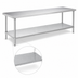 Thumbnail image #3 for Klinger's Trading Stainless Steel Undershelf for 96-Inch x 30-Inch Work Table