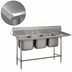 Thumbnail image #3 for Advance Tabco Regaline 3-Compartment Stainless Steel Sink with Right-Hand Drainboard, 88-3/8 Inch Long