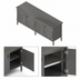 Thumbnail image #3 for John Boos 96 x 24 Inch Enclosed Base Work Table with Hinged Doors and 16-Gauge Stainless Steel Top