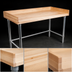 Thumbnail image #3 for John Boos Baker's Top Wood Work Table with Galvanized Base, 96 x 30 Inches