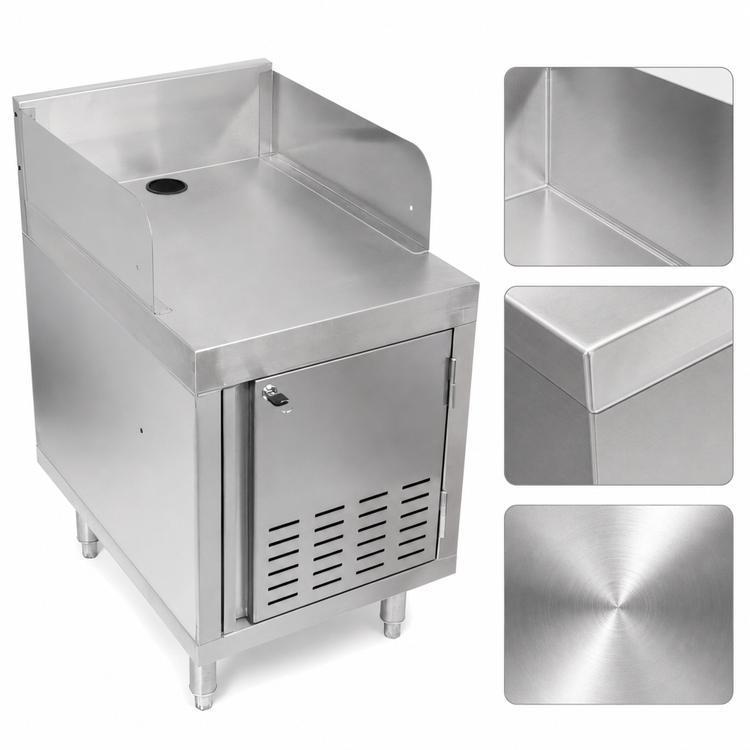 Product image #3 for John Boos Underbar Point-of-Sale Cabinet, 24" x 24", Right-Hinged Vented Door, Stainless Steel