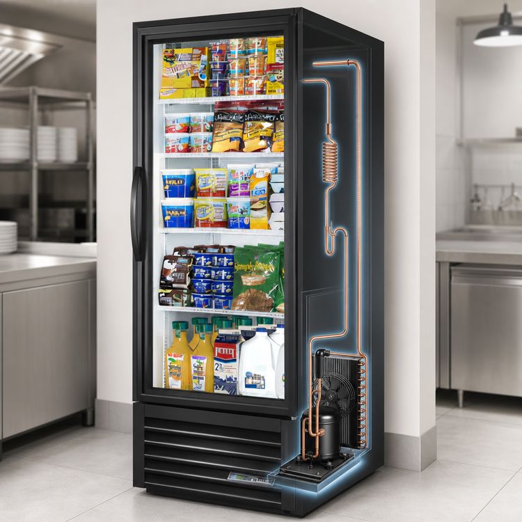 Product image #3 for True 27-Inch One-Section Glass Door Merchandiser Refrigerator, Standard Look, Black