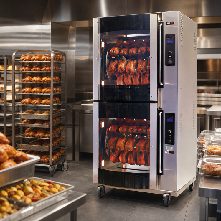 Product image #3 for BKI VGG-16-F-PT Double-Deck Pass-Through Electric Rotisserie Oven