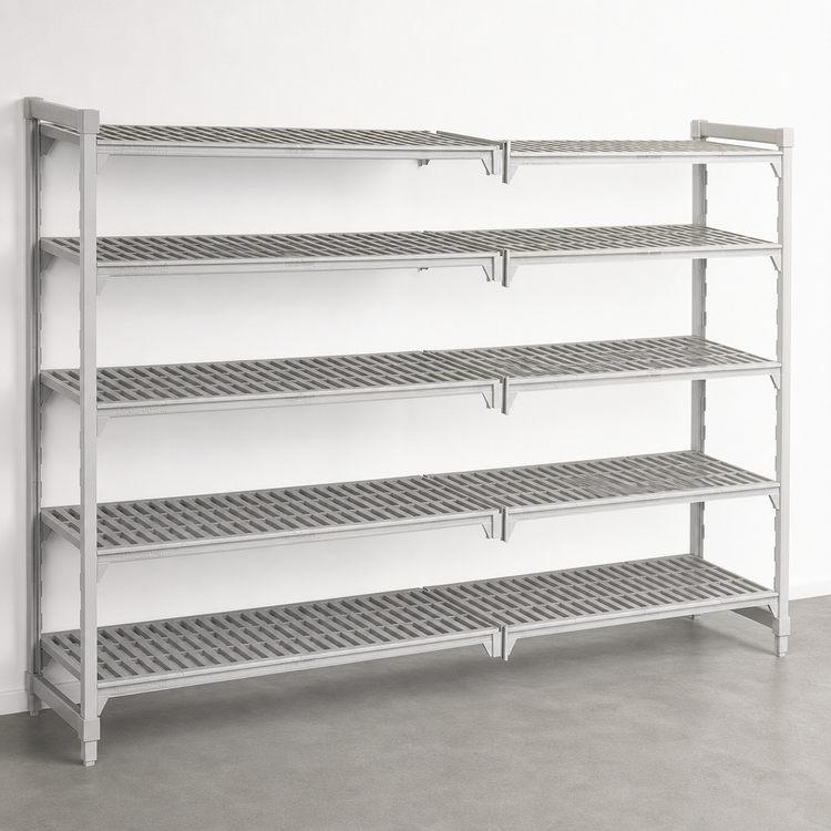 Product image #4 for Cambro Camshelving Premium 21-Inch Deep x 60-Inch Wide x 84-Inch High 5-Tier Vented Add-On Polymer Shelving Unit
