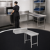 Thumbnail image #3 for Advance Tabco Island-Style L-Shaped Clean Dishtable, Right-Side Attachment, 143 Inches Long, 304 Stainless Steel