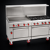 Thumbnail image #3 for American Range 72-Inch Commercial Gas Range with 36-Inch Left Griddle, 6 Open Burners, and 2 Convection Ovens