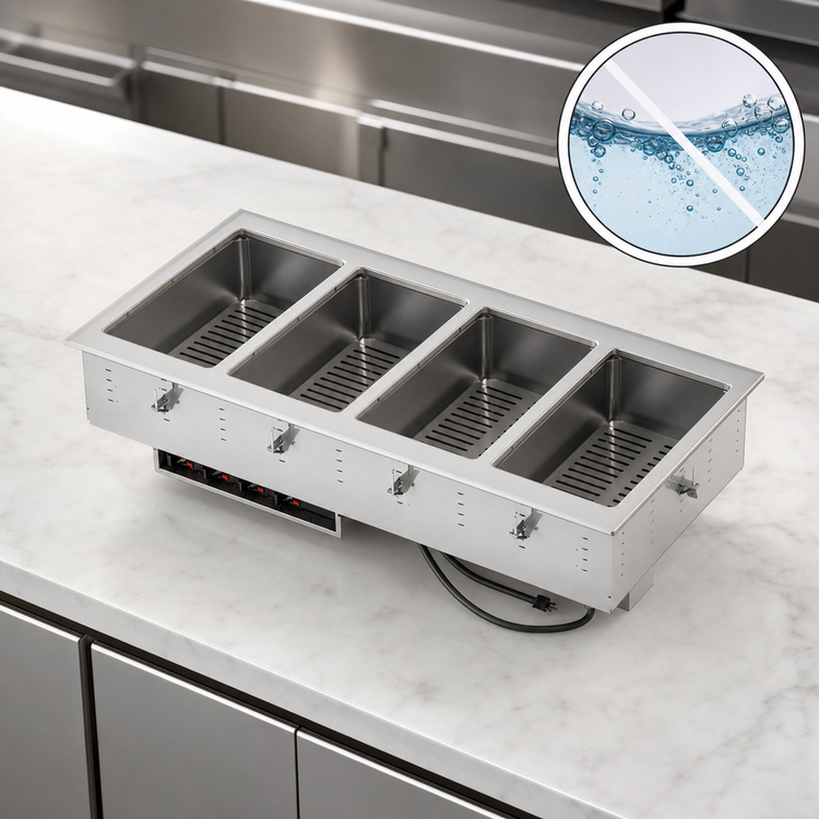 Product image #3 for Vollrath 5-Well Electric Drop-In Dry Hot Food Well for Full-Size Pans, Thermostatic Controls, 208-240V