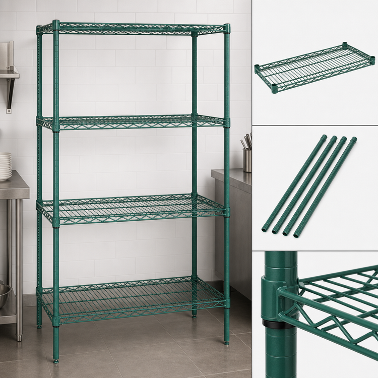 Product image #3 for Quantum 30-Inch Wide x 18-Inch Deep x 86-Inch High Stationary Wire Shelving Starter Kit